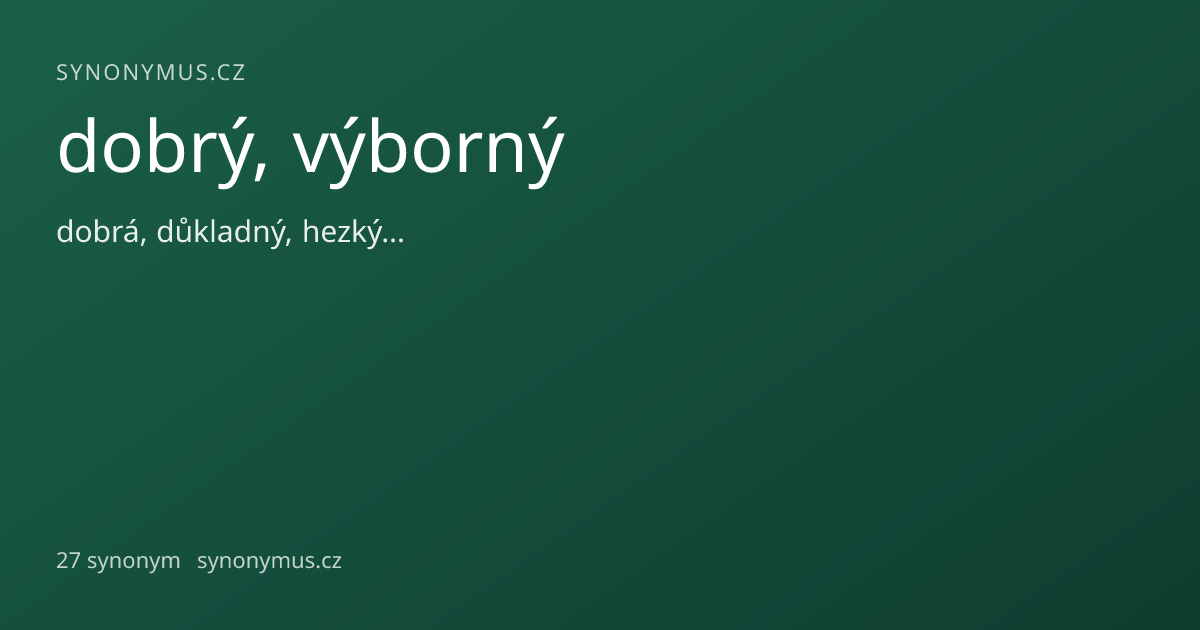 Náhled odkazu: dobrý, výborný