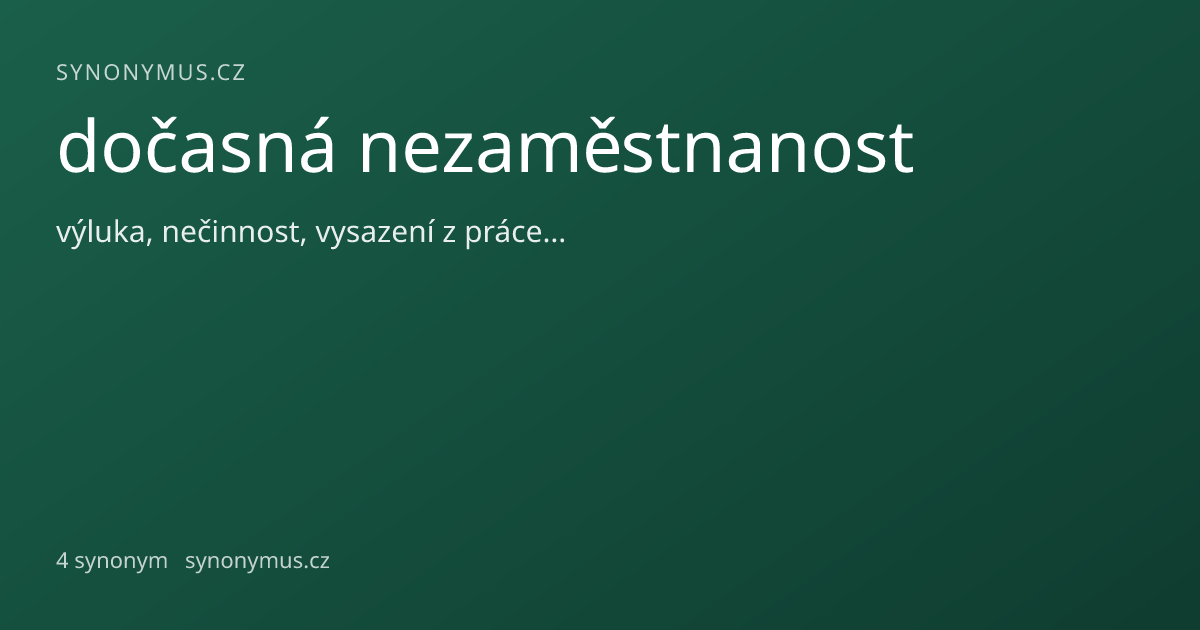 Náhled odkazu: dočasná nezaměstnanost