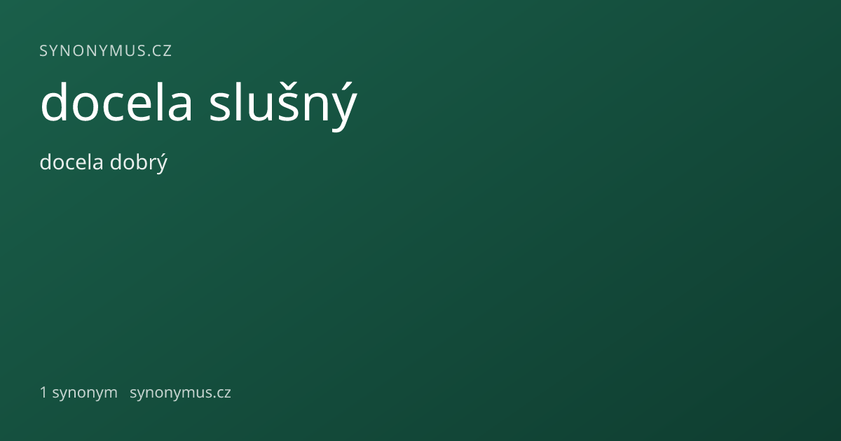 Náhled odkazu: docela slušný
