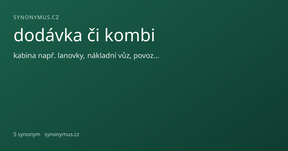 Náhled odkazu: dodávka či kombi