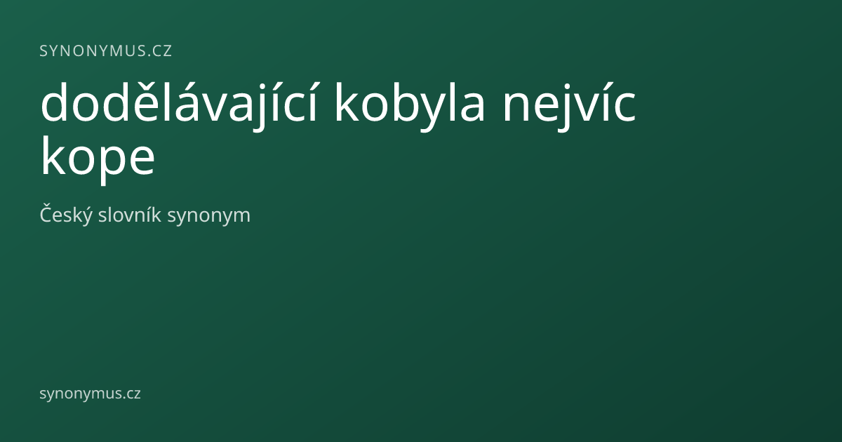 Náhled odkazu: dodělávající kobyla nejvíc kope