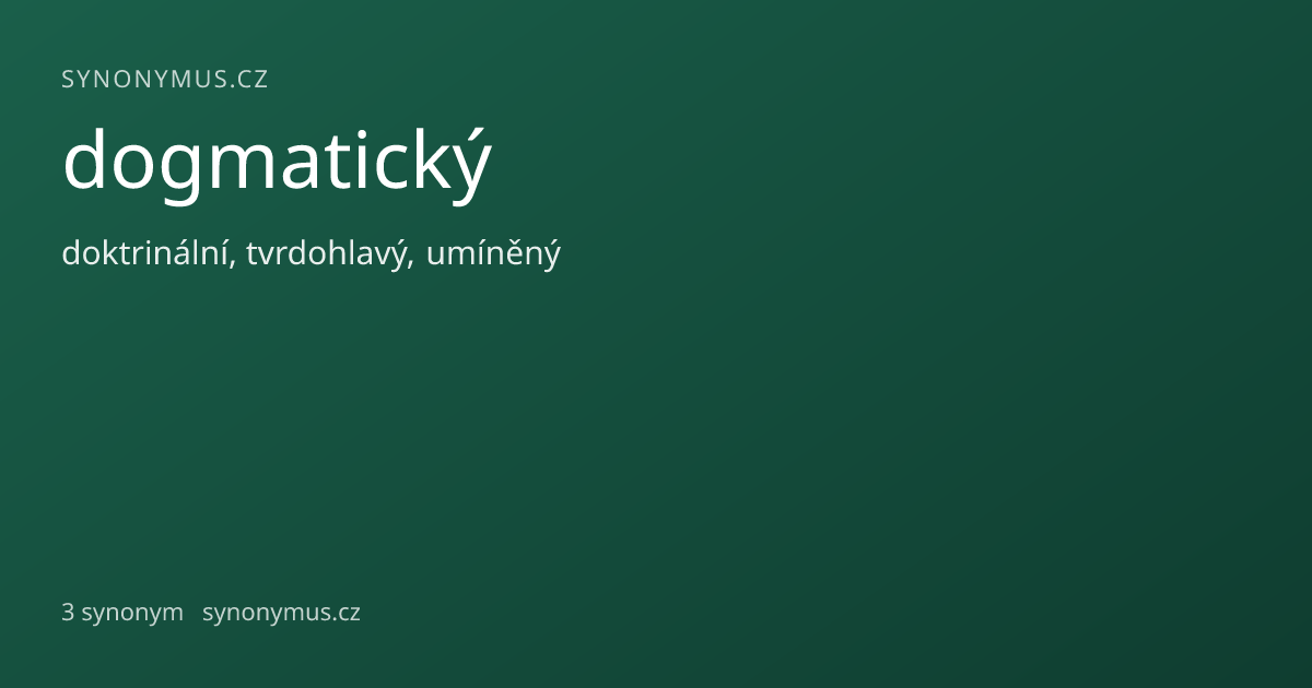 Náhled odkazu: dogmatický