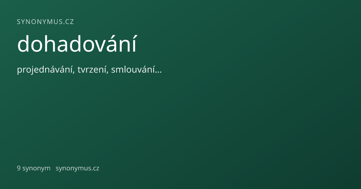 Náhled odkazu: dohadování
