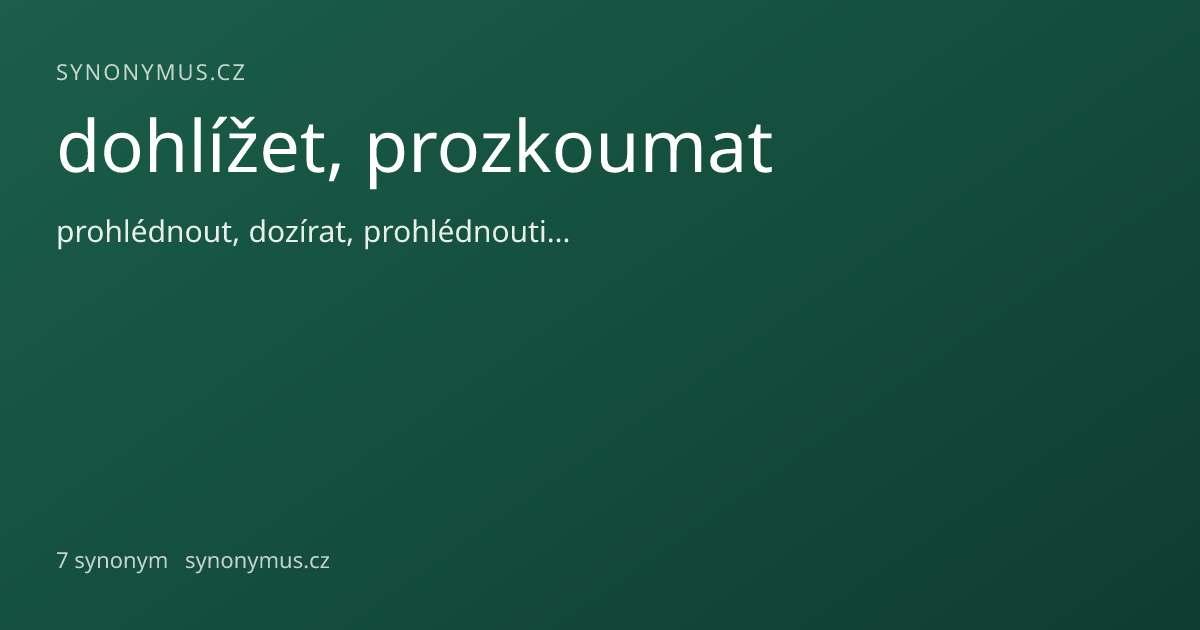 Náhled odkazu: dohlížet, prozkoumat