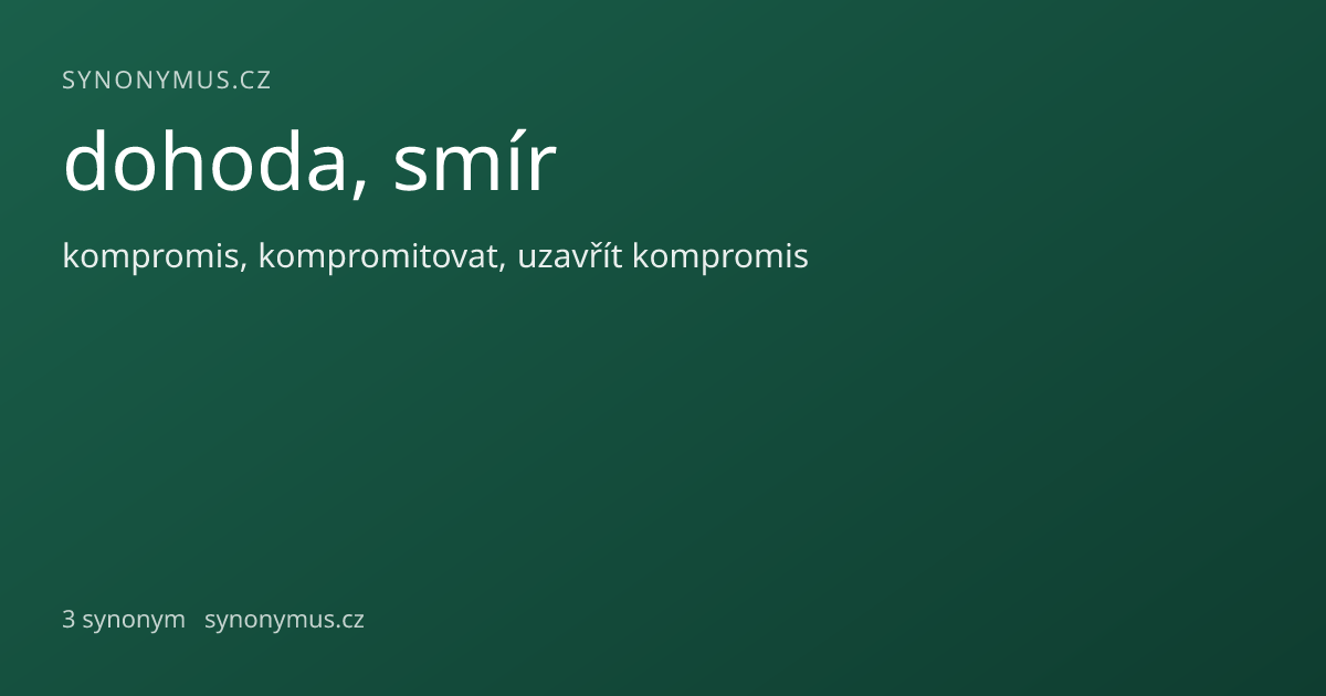 Náhled odkazu: dohoda, smír