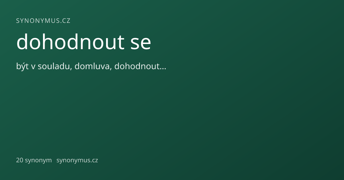 Náhled odkazu: dohodnout se