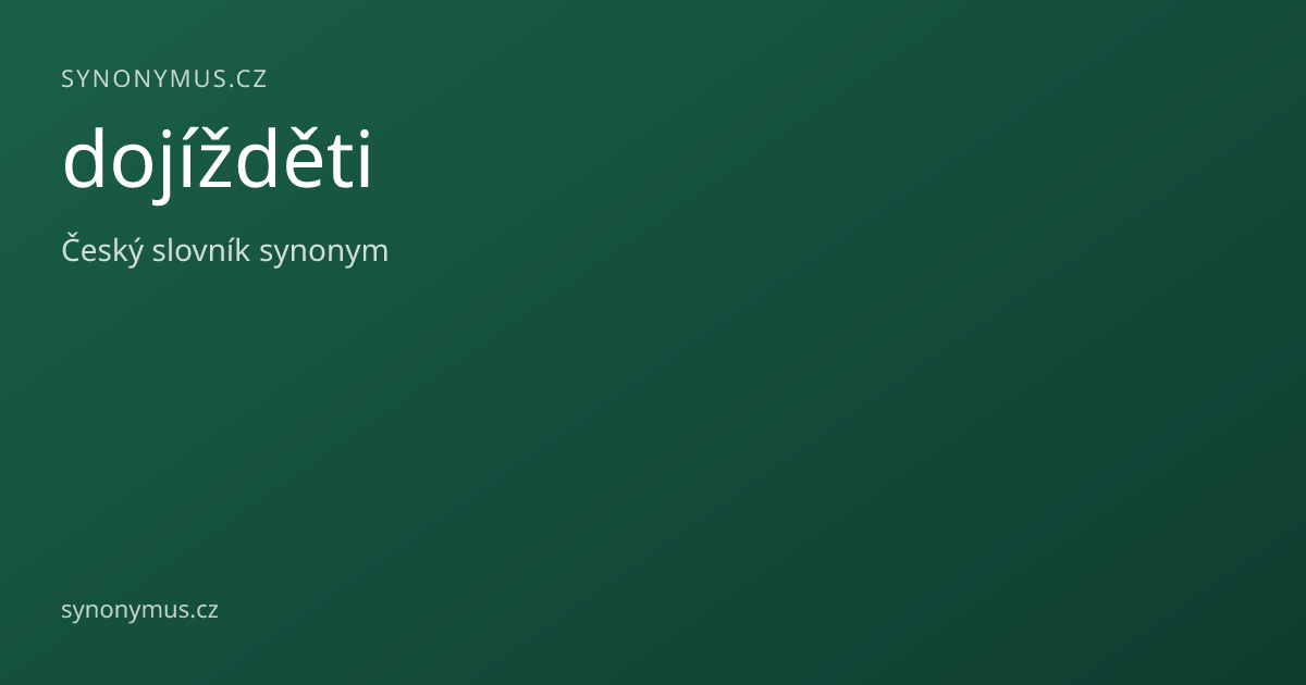 Náhled odkazu: dojížděti