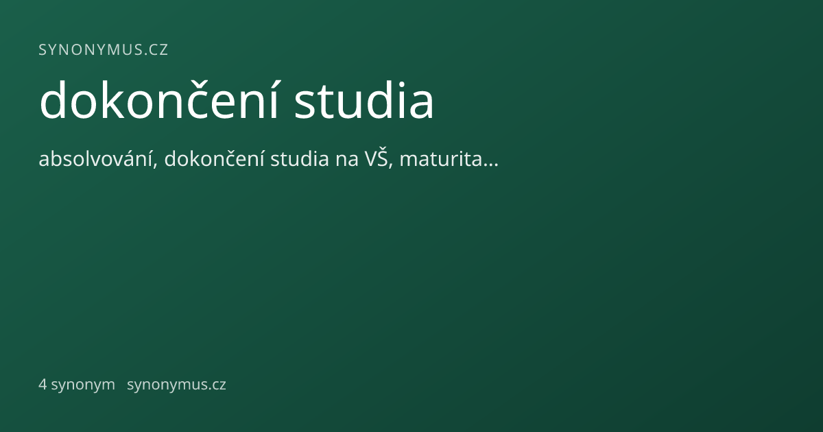 Náhled odkazu: dokončení studia