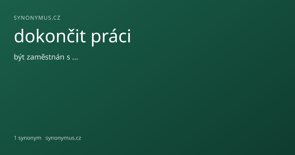 Náhled odkazu: dokončit práci