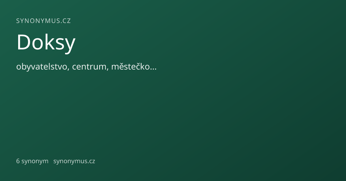 Náhled odkazu: Doksy