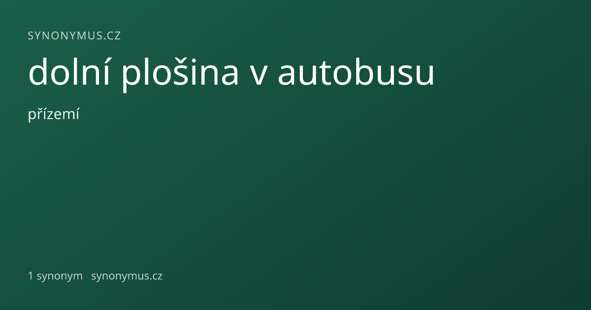 Náhled odkazu: dolní plošina v autobusu