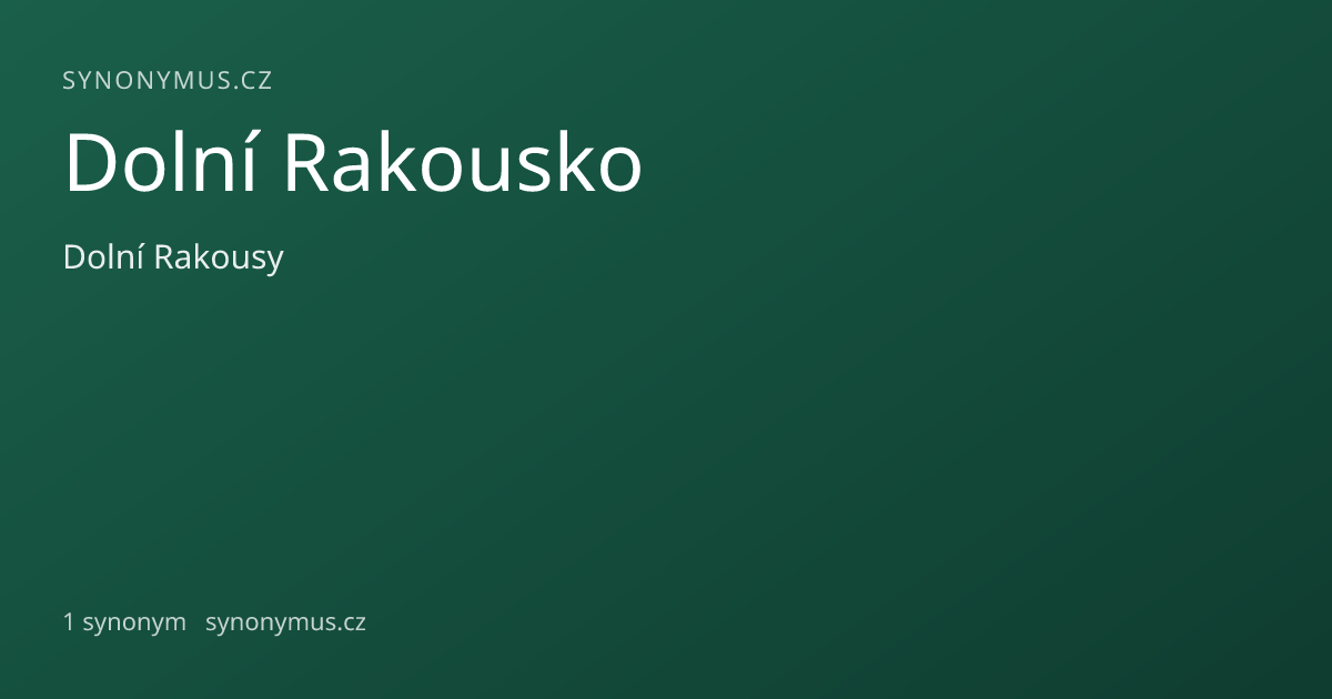 Náhled odkazu: Dolní Rakousko
