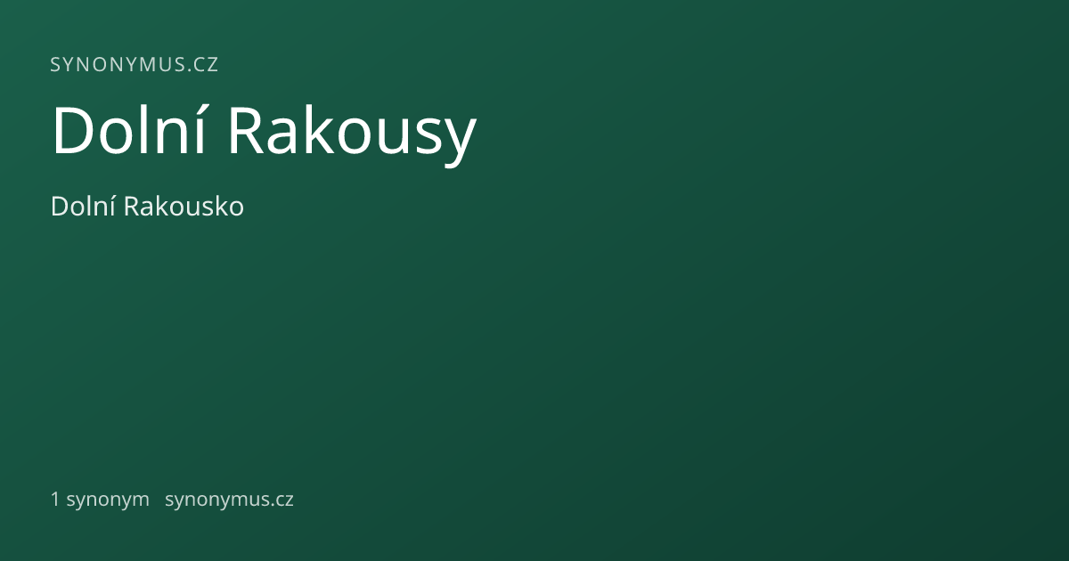 Náhled odkazu: Dolní Rakousy