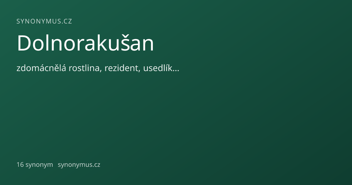 Náhled odkazu: Dolnorakušan