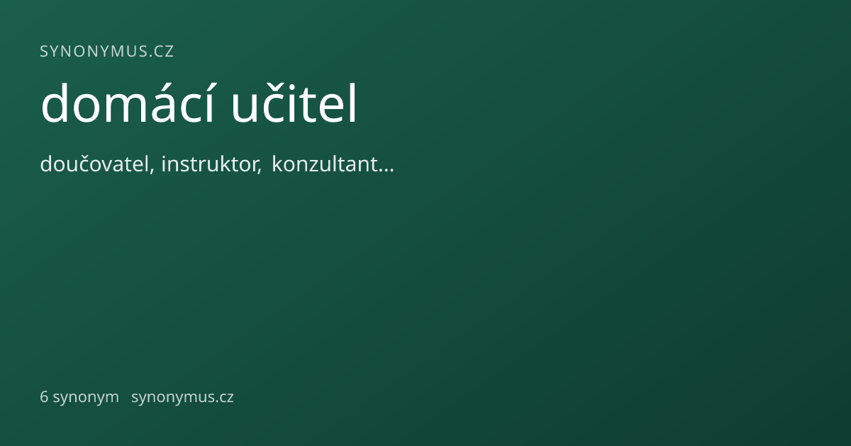 Náhled odkazu: domácí učitel