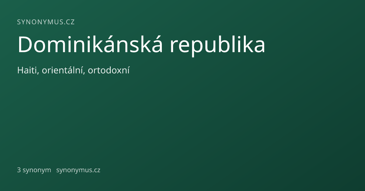 Náhled odkazu: Dominikánská republika