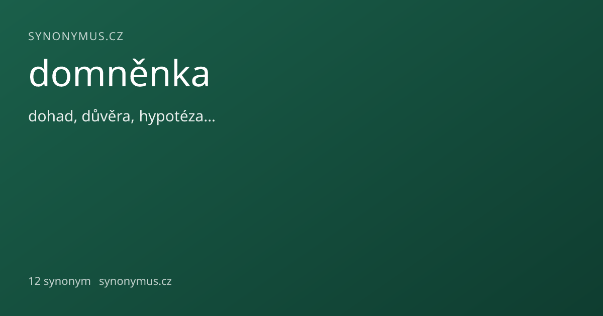 Náhled odkazu: domněnka