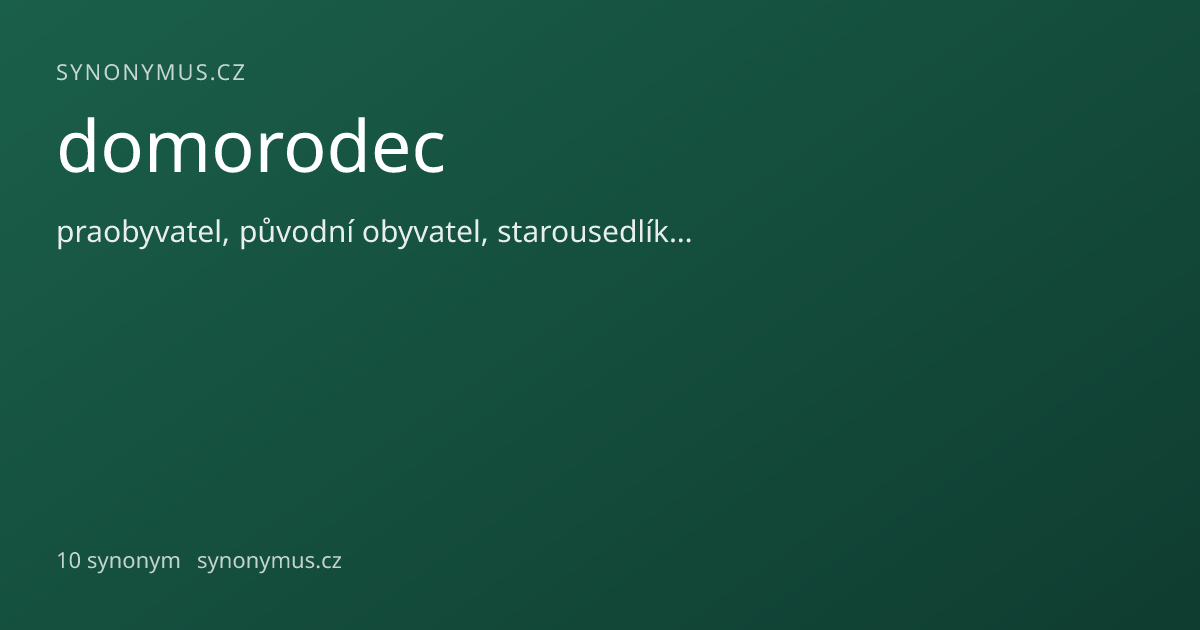 Náhled odkazu: domorodec