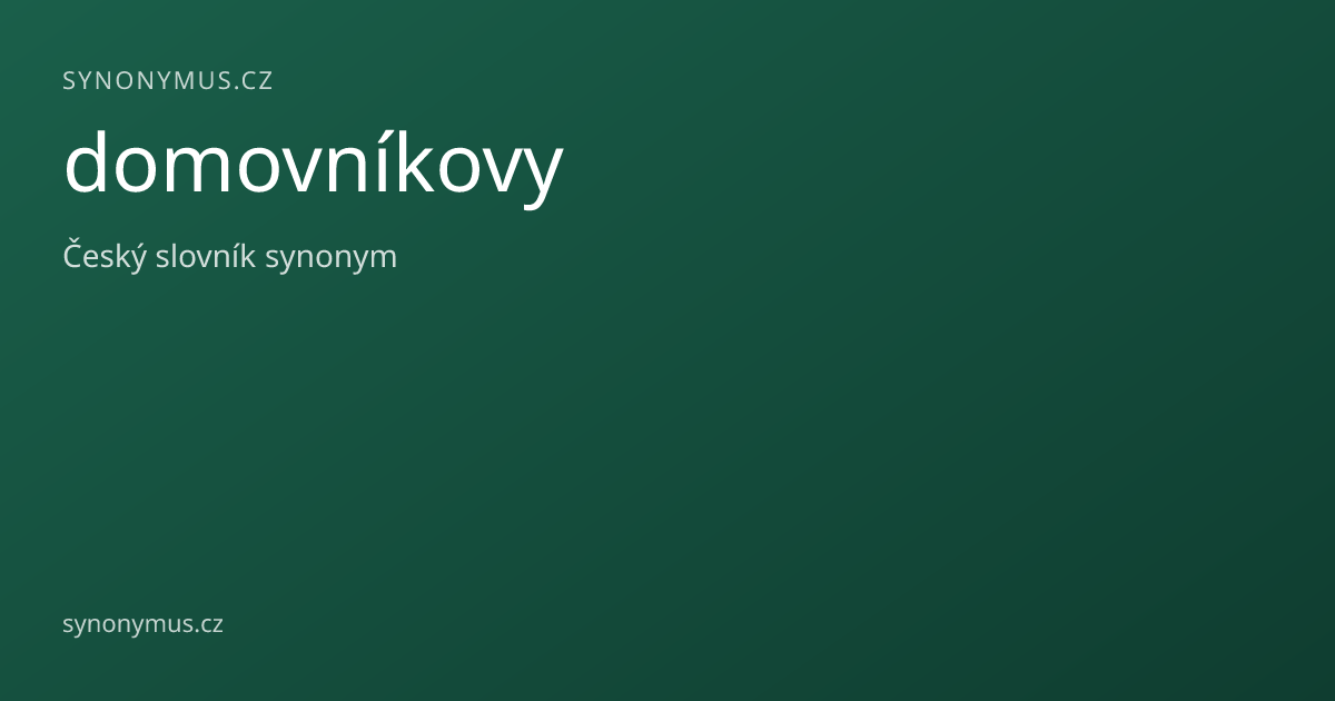Náhled odkazu: domovníkovy