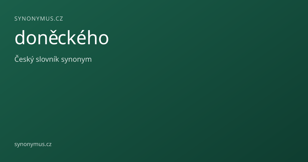 Náhled odkazu: doněckého