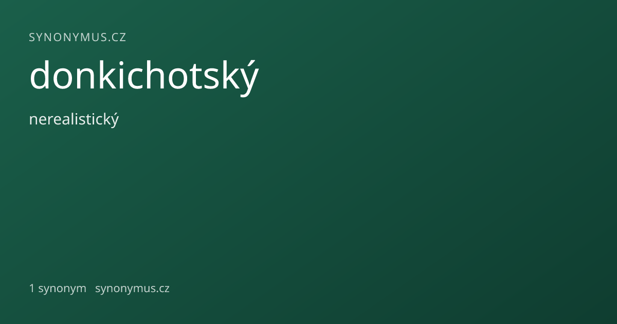 Náhled odkazu: donkichotský