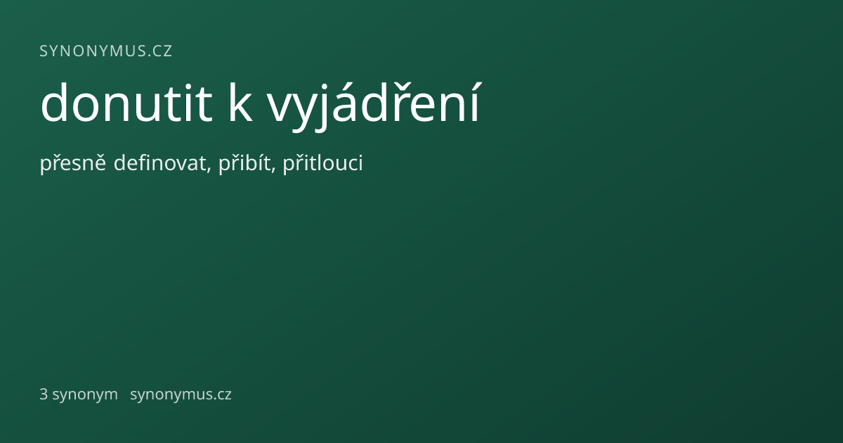 Náhled odkazu: donutit k vyjádření
