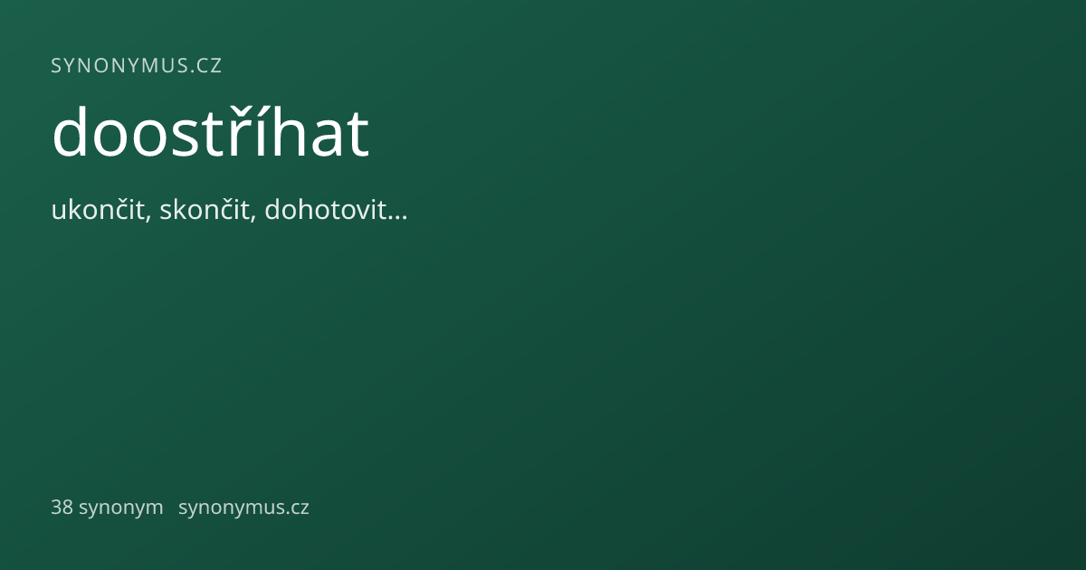 Náhled odkazu: doostříhat