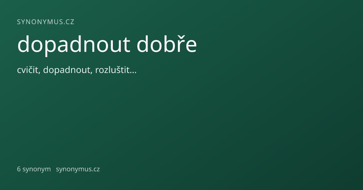 Náhled odkazu: dopadnout dobře