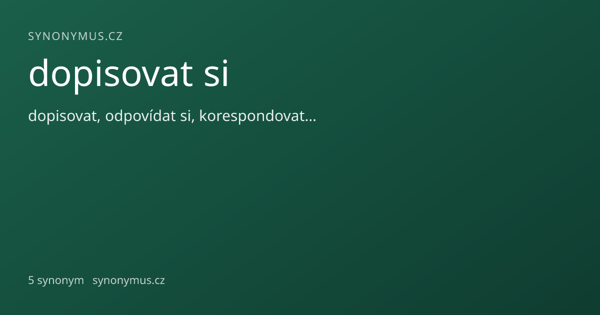 Náhled odkazu: dopisovat si