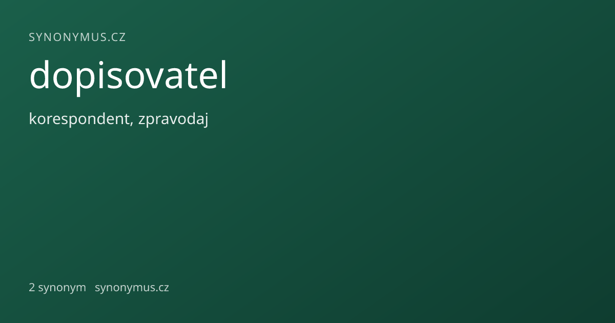 Náhled odkazu: dopisovatel