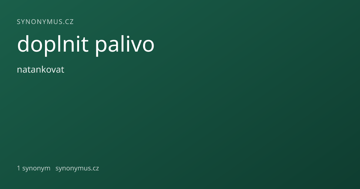 Náhled odkazu: doplnit palivo