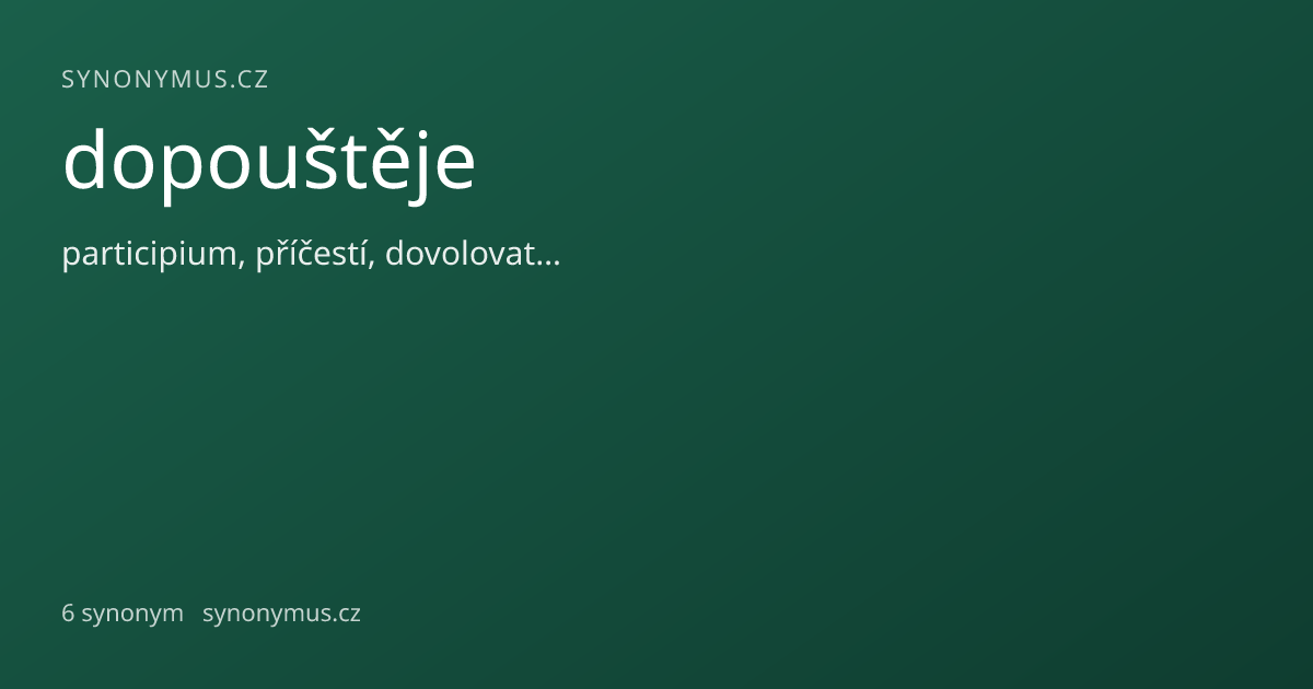 Náhled odkazu: dopouštěje