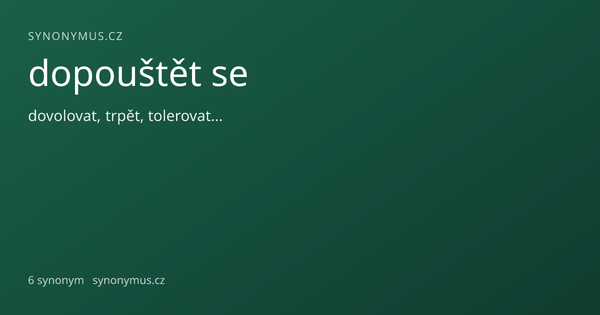 Náhled odkazu: dopouštět se