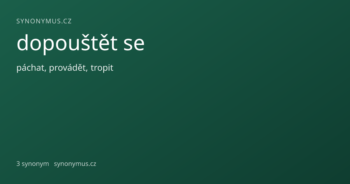 Náhled odkazu: dopouštět se