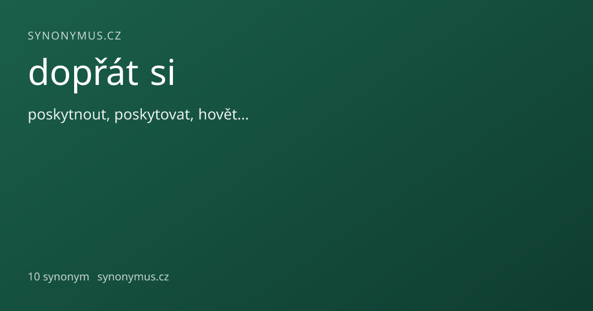 Náhled odkazu: dopřát si