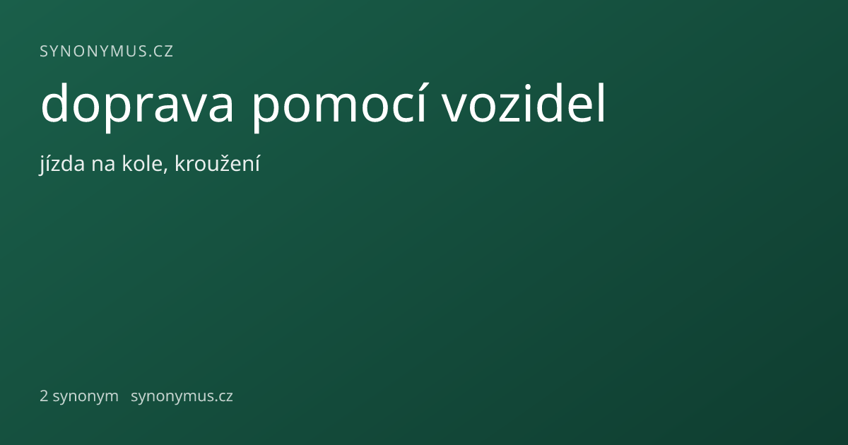 Náhled odkazu: doprava pomocí vozidel