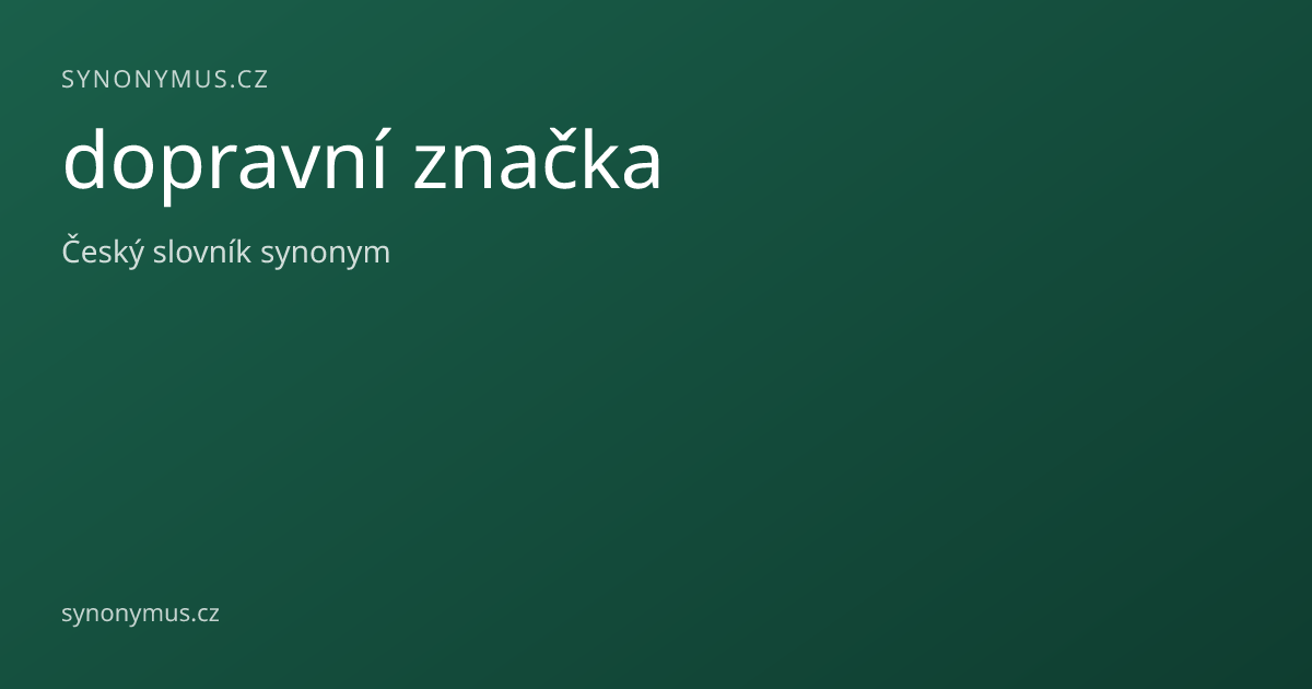 Náhled odkazu: dopravní značka