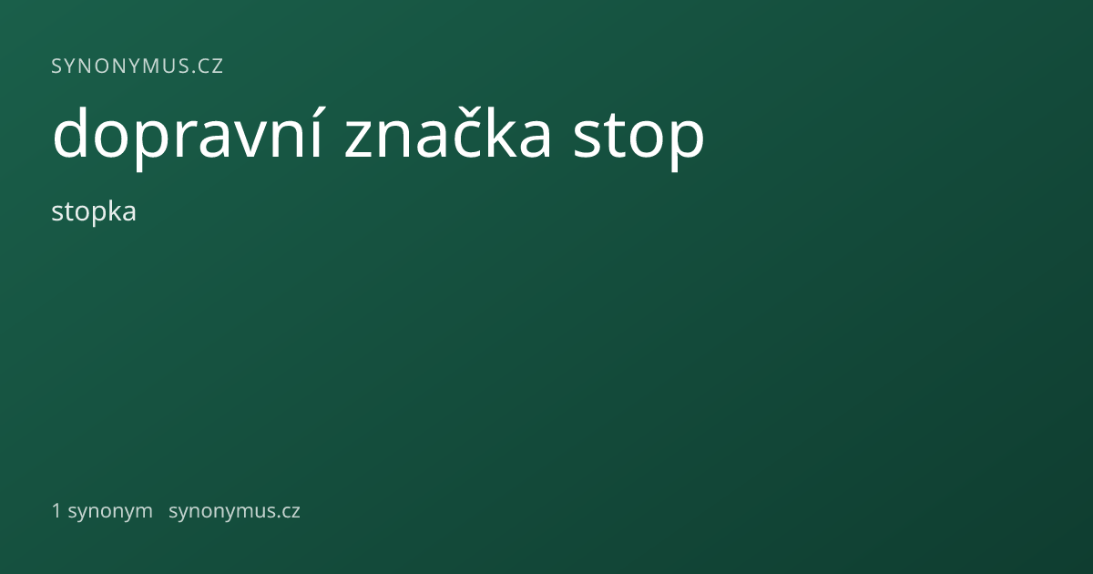 Náhled odkazu: dopravní značka stop