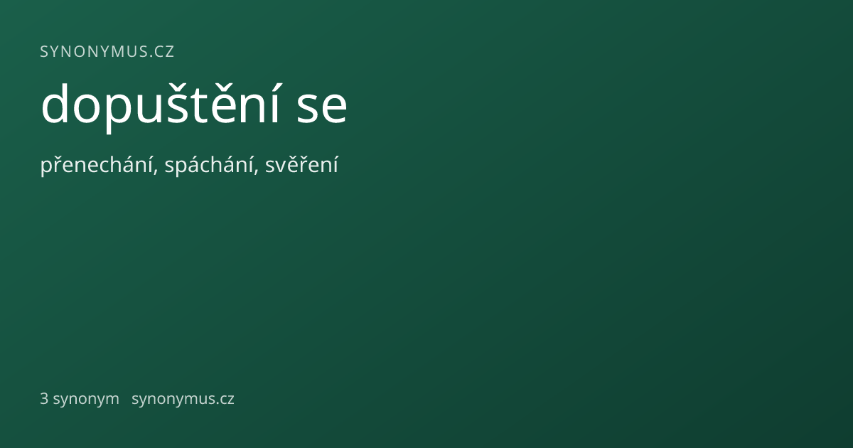 Náhled odkazu: dopuštění se