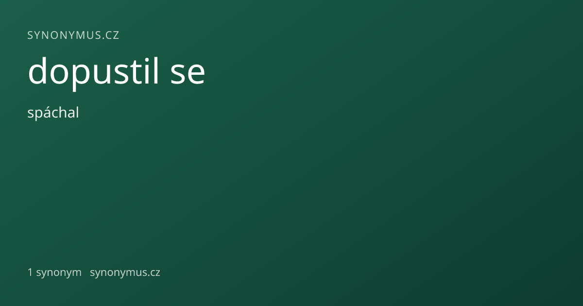 Náhled odkazu: dopustil se