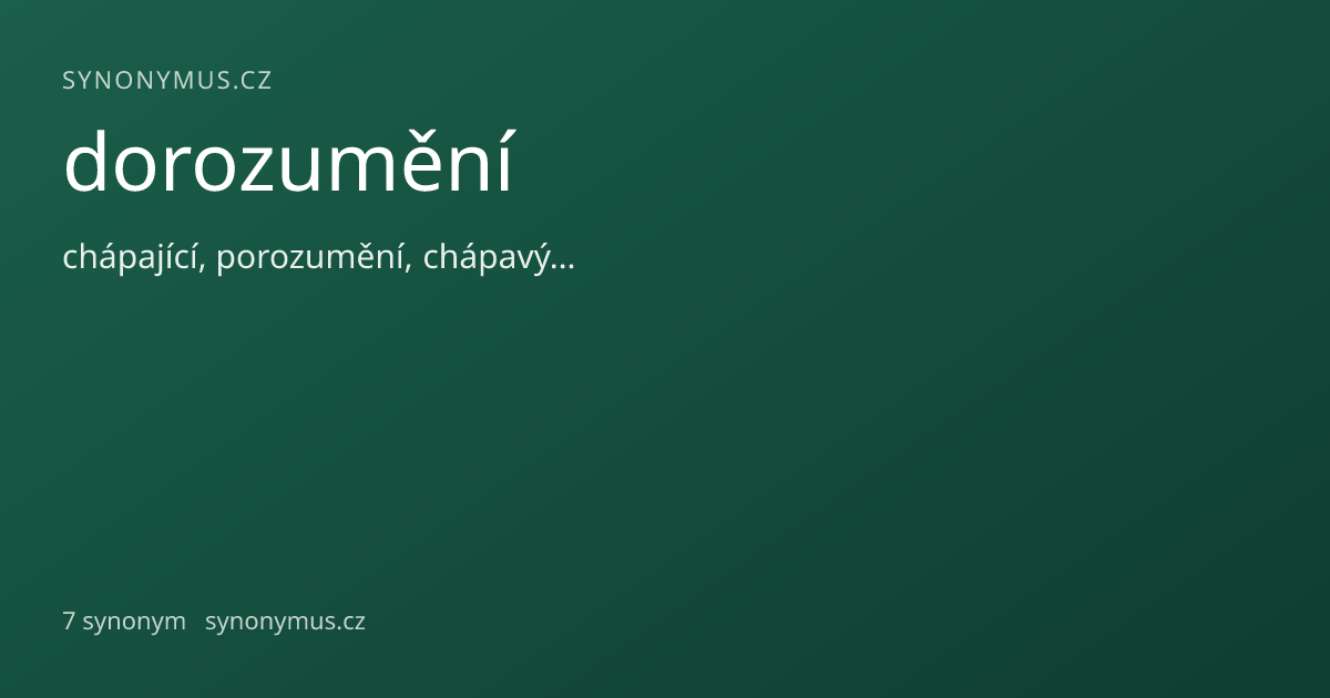Náhled odkazu: dorozumění