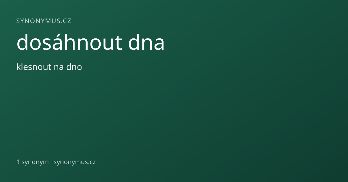 Náhled odkazu: dosáhnout dna