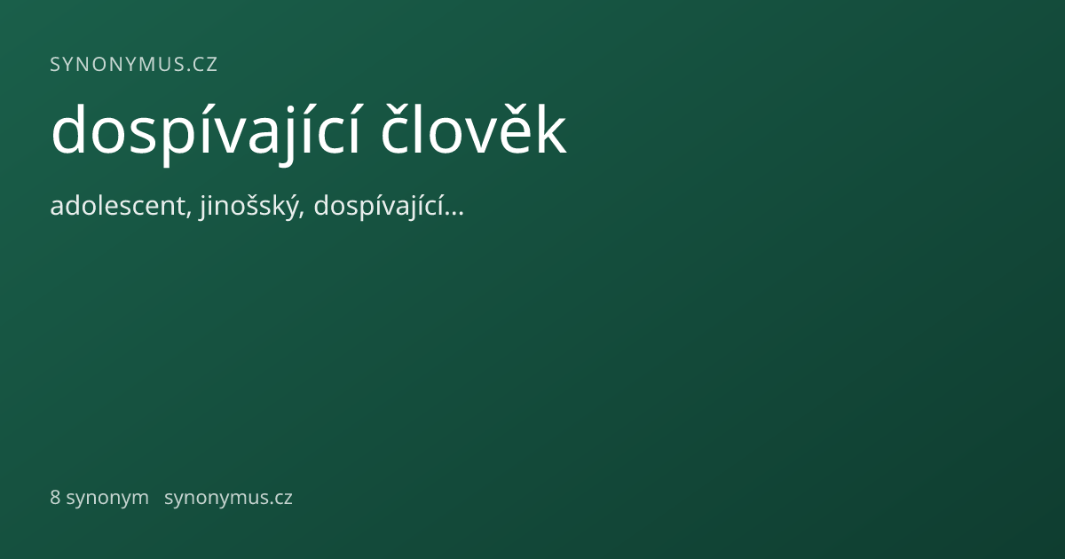 Náhled odkazu: dospívající člověk