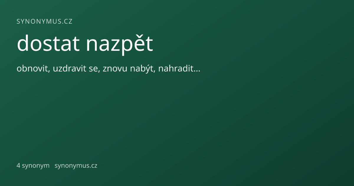 Náhled odkazu: dostat nazpět