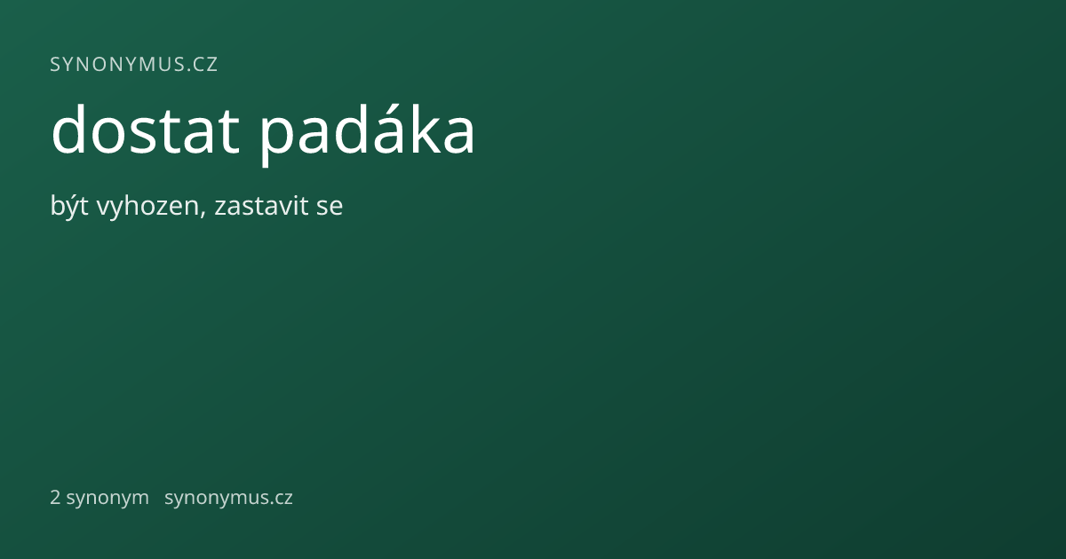 Náhled odkazu: dostat padáka