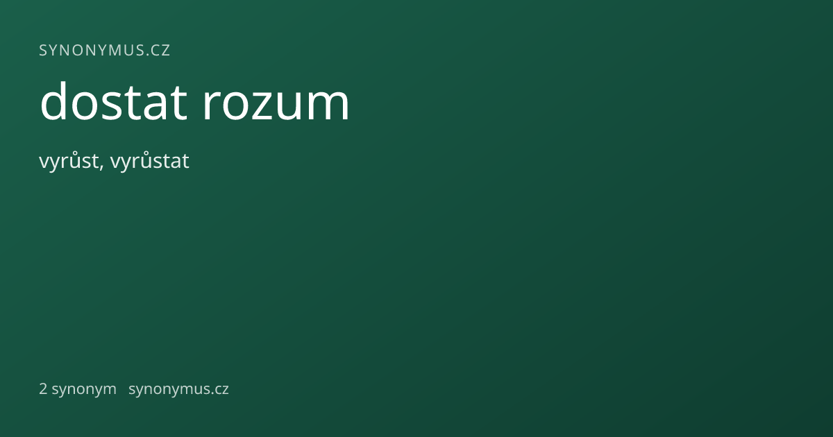 Náhled odkazu: dostat rozum