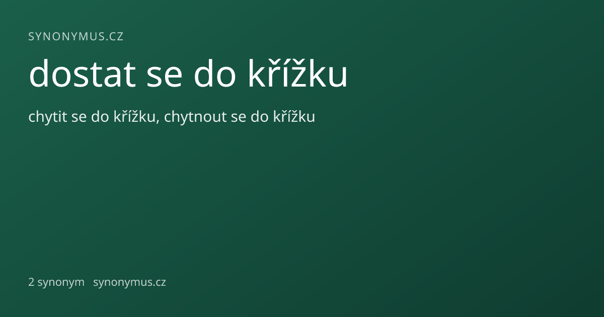 Náhled odkazu: dostat se do křížku