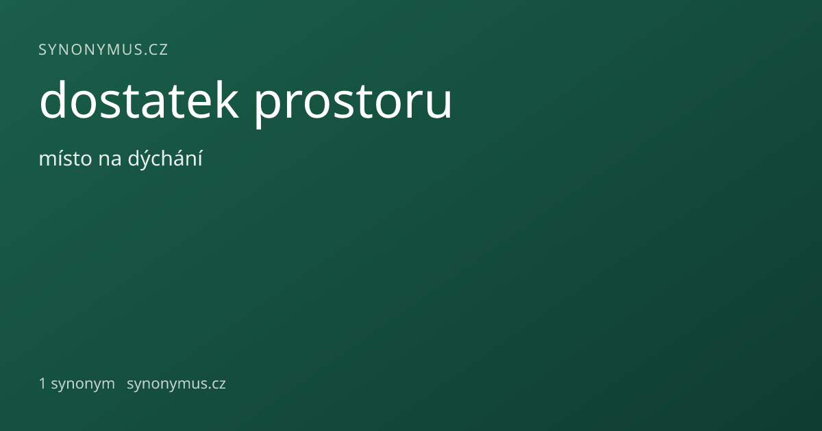 Náhled odkazu: dostatek prostoru