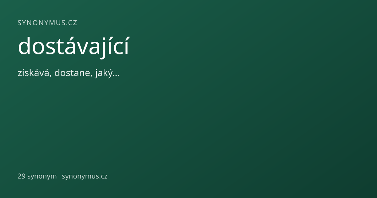 Náhled odkazu: dostávající