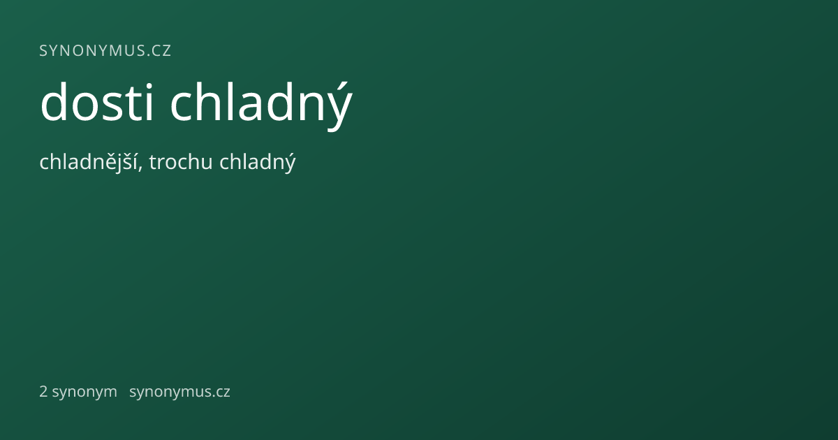 Náhled odkazu: dosti chladný